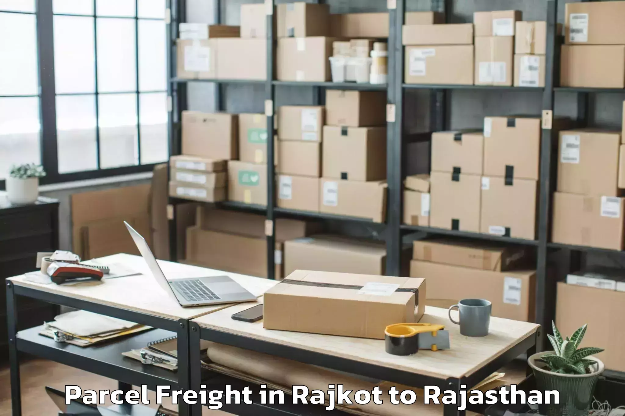 Efficient Rajkot to Bilara Parcel Freight